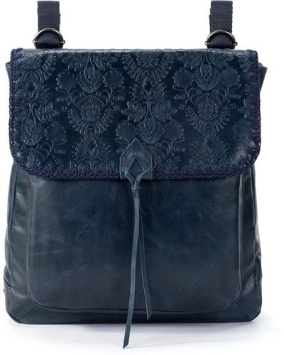 The Sak Womens Ventura Convertible Backpack In Leather - Blue