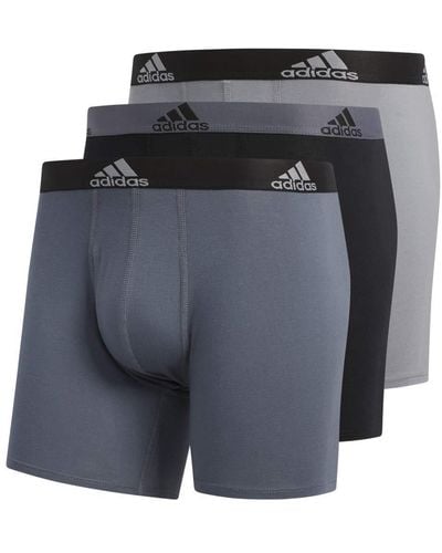 adidas Stretch Cotton 3-pack Boxer Brief - Gray