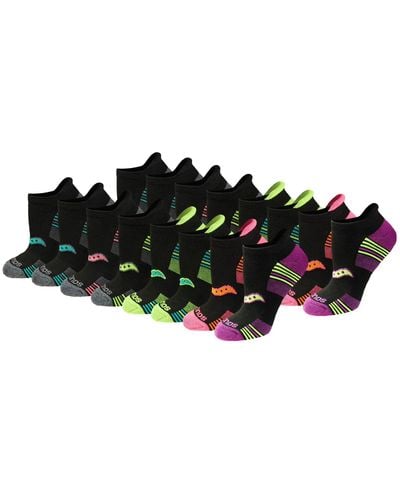 Saucony Performance Heel Tab Athletic Socks (8 & 16 Packs) - Black