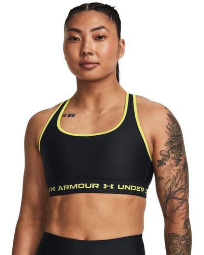 Under Armour Crossback Mid Impact Sports Bra in Blue