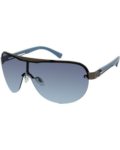 Rocawear R1555 Metal Shield Uv400 Protective Aviator Pilot Sunglasses. Gifts For With Flair - Black