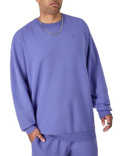 Champion , Powerblend, Fleece, Crewneck Sweatshirt For - Blue