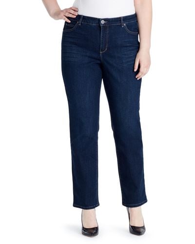 Bandolino Womens Die Signature Fit 5 Pocket Jeans - Blue