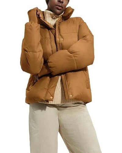 UGG Vickie Puffer Jacket Coat - Brown
