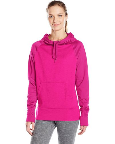 Hanes Womens Sport Performance Fleece Pullover Hoodie Hoody - Pink