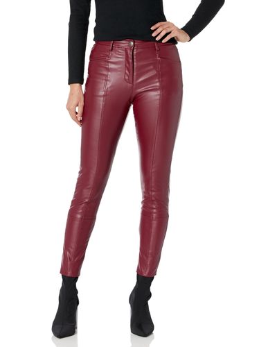 MILLY Rent The Runway Pre-loved Rue Faux Leather Pants - Red