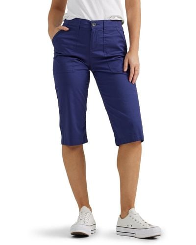 Lee Jeans Ultra Lux Comfort With Flex-to-go Utility Skimmer Capri Pant - Blue