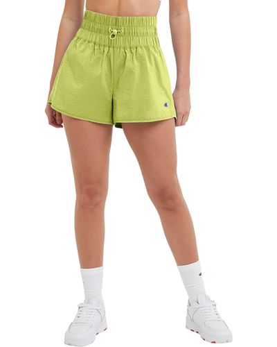 Champion , Woven Moisture-wicking Shorts, 2.5', Frozen Lime C-patch Logo, Large - Green