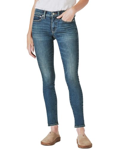 Lucky Brand Mid-rise Ava Skinny In Lyell - Blue