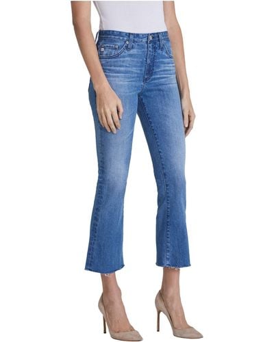 AG Jeans Jodi High-rise Slim Fit Flare Leg Crop Jean - Blue