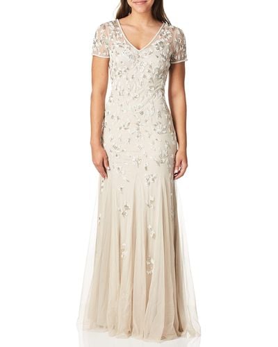Adrianna Papell Beaded Long Dress - Multicolor