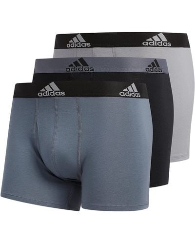 adidas Stretch Cotton Trunk Underwear - Gray
