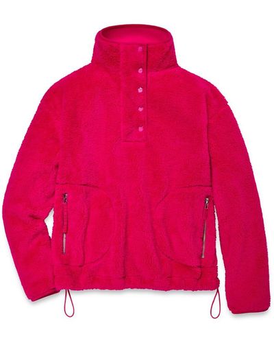 UGG Atwell Sherpa Half Snap Coat - Pink