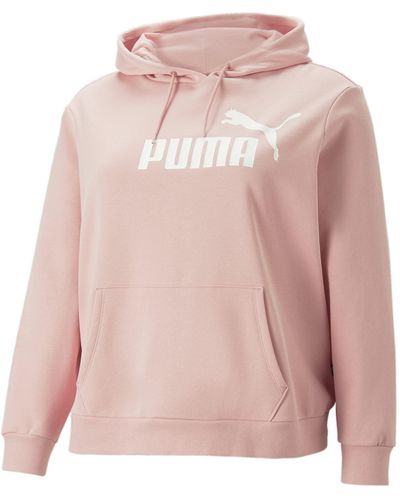 PUMA Essentials Logo Fleece Hoodie Hooded Sweatshirt - Pink