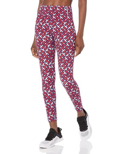 Tommy Hilfiger Womens High Rise Performance Leggings - Multicolor
