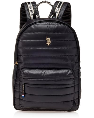 U.S. POLO ASSN. U.s Polo Assn. Nylon Quilted Backpack - Black