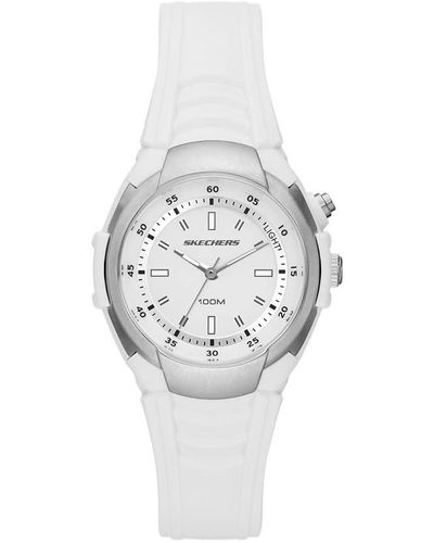 Skechers Walgrove Polycarbonate Quartz Watch With Polyurethane Strap - White