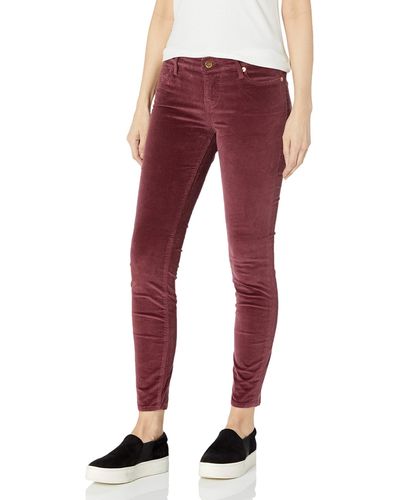 True Religion Halle High Rise Stretch Corduroy Skinny Fit Jean - Red