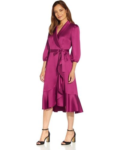 Adrianna Papell Wrap Dress - Red