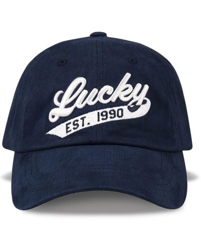Lucky Brand Cotton Baseball Cap With Adjustable Straps For And - Blue