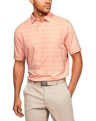 Under Armour Mens Charged Cotton Scramble Stripe Golf Polo - Multicolor