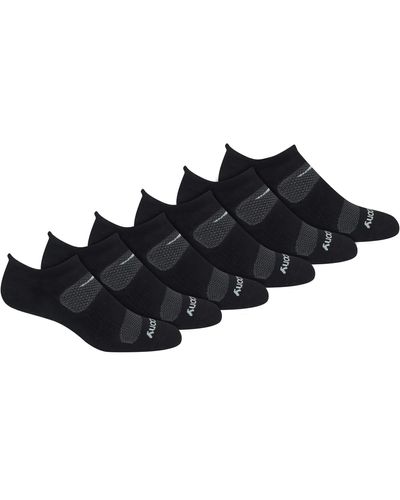 Saucony Mesh Ventilating Comfort Fit Performance Tab Socks - Black