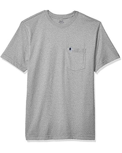Izod Saltwater Short Sleeve Solid T-shirt With Pocket - Gray