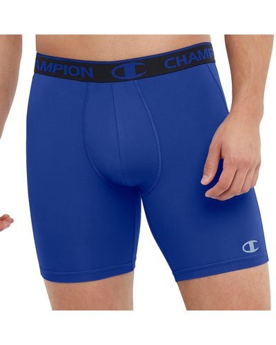 Champion Compression Shorts With Total Support Pouch - Blue