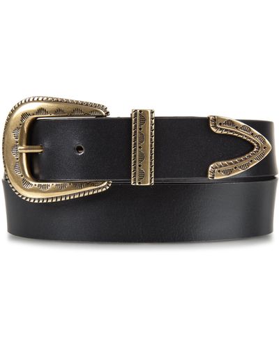 Lucky Brand Western Style Fashion Leather Belt - Black