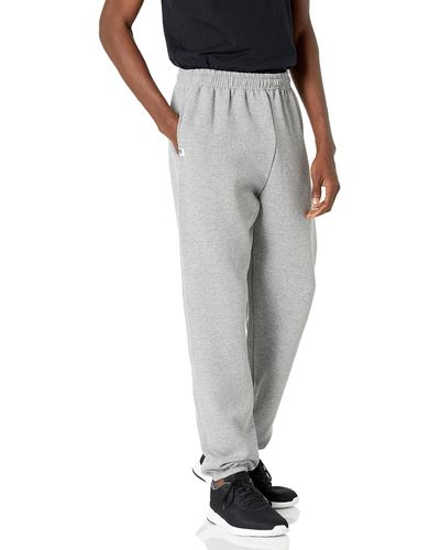 Russell Dri-power Closed-bottom Sweatpants With Pockets - Gray