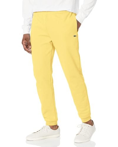 Lacoste Solid Fleece Sweatpants - Yellow