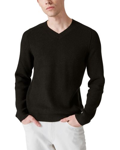 Lucky Brand Cloud Soft V-neck Sweater Black