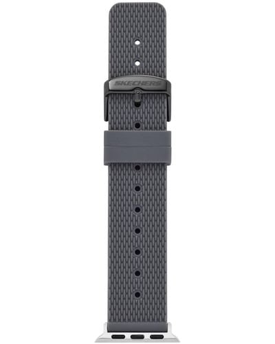 Skechers All-gender Apple 38/40/41mm Silicone Interchangeable Watch Band Strap - Gray