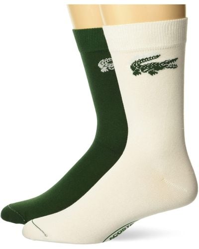 Lacoste S 2-pack Solid Croc Tube Socks - Green