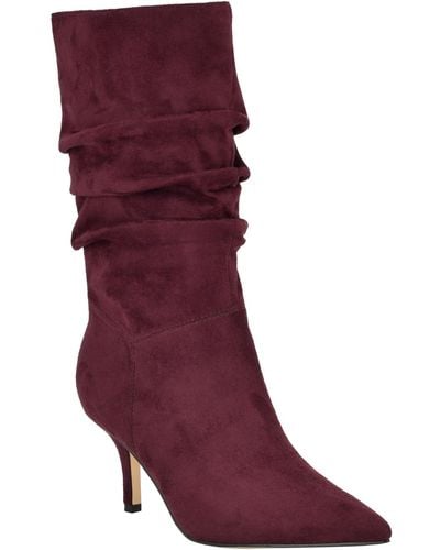 Nine West Mycki Mid Calf Boot - Purple