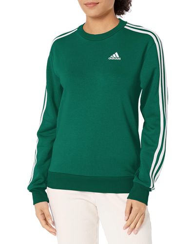 adidas Essentials 3-stripes Fleece Sweatshirt - Green
