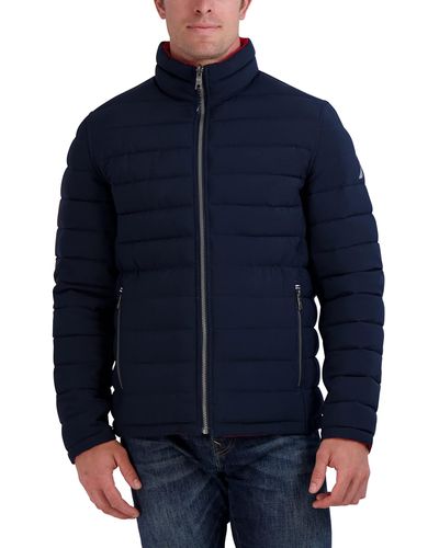 Nautica Stretch Reversible Midweight Jacket - Blue