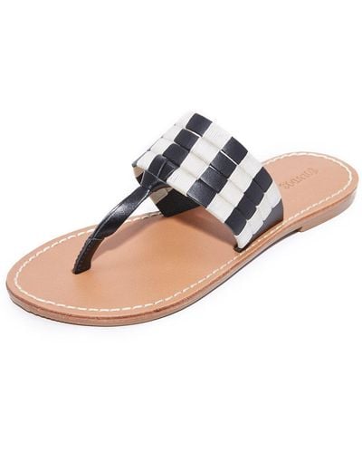 Soludos Multi Band Thong Sandal Flat - Black