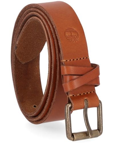 Timberland Casual Leather Belt For Jeans - Brown