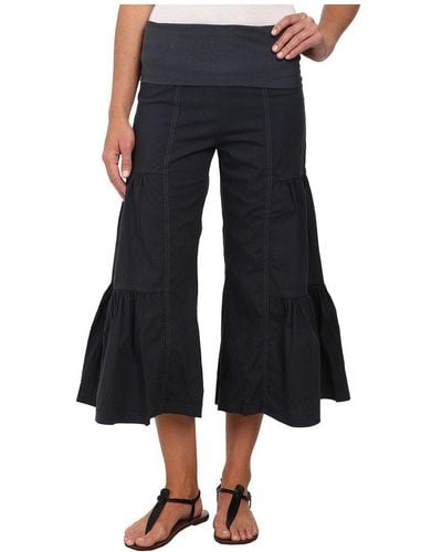 XCVI Cropped Side Tier Palazzo Charcoal Md - Multicolor
