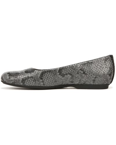 Dr. Scholls S Wexley Slip On Ballet Flat Loafer Dark Gray Snake Print 6 M - Black