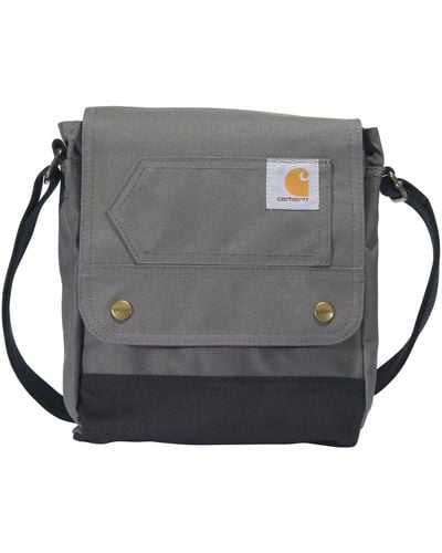 Carhartt , Durable, Adjustable Crossbody Bag With Flap Over Snap Closure,gray
