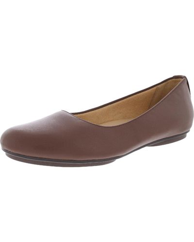 Naturalizer S Maxwell Round Toe Comfortable Classic Slip On Ballet Flats ,cocoa Brown Leather,12 Wide
