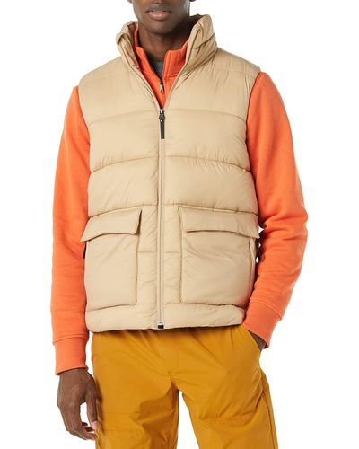 Amazon Essentials Water-resistant Sherpa-lined Puffer Vest - Multicolor