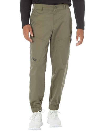 Emporio Armani A | X Armani Exchange Twill Patch Pocket Cargo Jogger-Trousers - Green