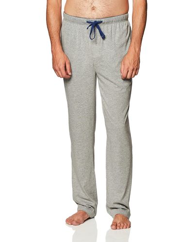 Hanes Mens Solid Knit Pant Pajama Bottoms - Gray