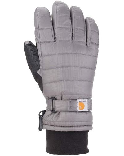 Carhartt Quilts Isolierter wasserdichtem Wicking-Einsatz Handschuhe für kaltes Wetter - Grau