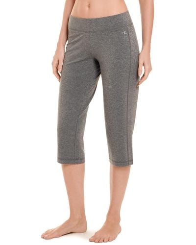 Danskin Sleek Fit Yoga Crop Pant - Gray