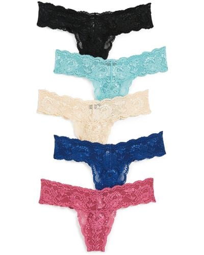 Cosabella Say Never Cutie Low Rise Thong 5 Pack - Blue