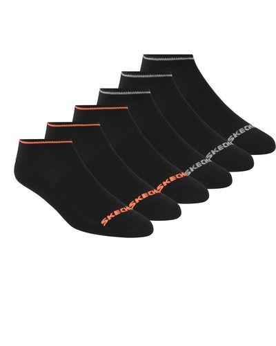Skechers 6 Pack Low Cut Socks - Black